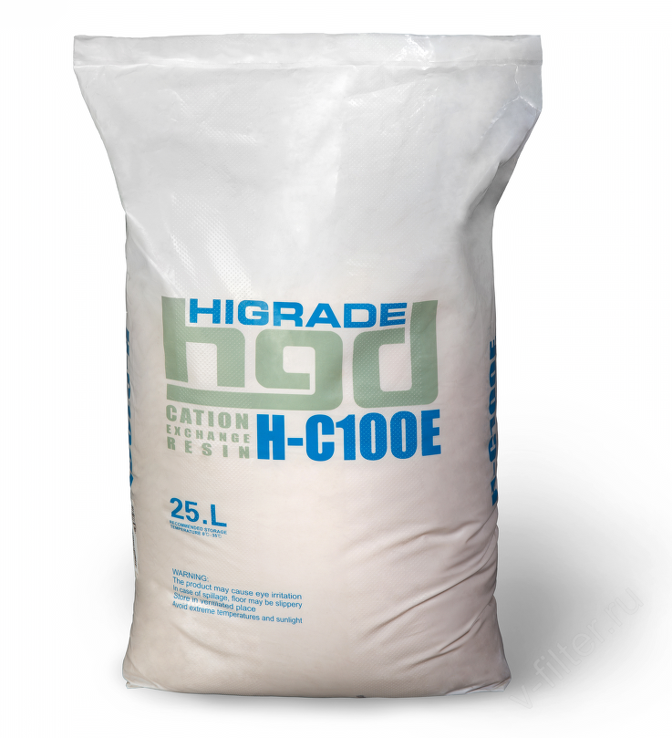 Ионообменная смола (катионит) HIGRADE H-C100E»(25л / 20 кг)